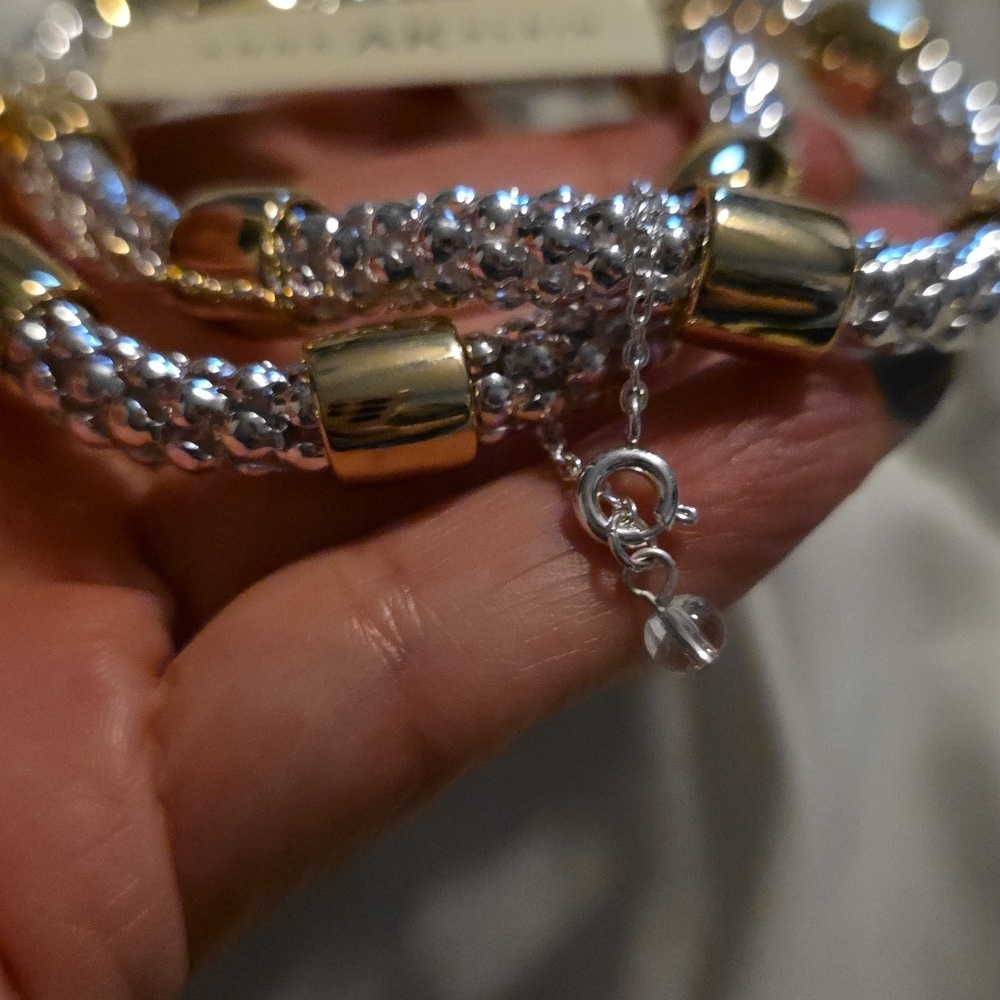 Anne KlenTwo Tone Bracelets 7.25" - Picture 3 of 4